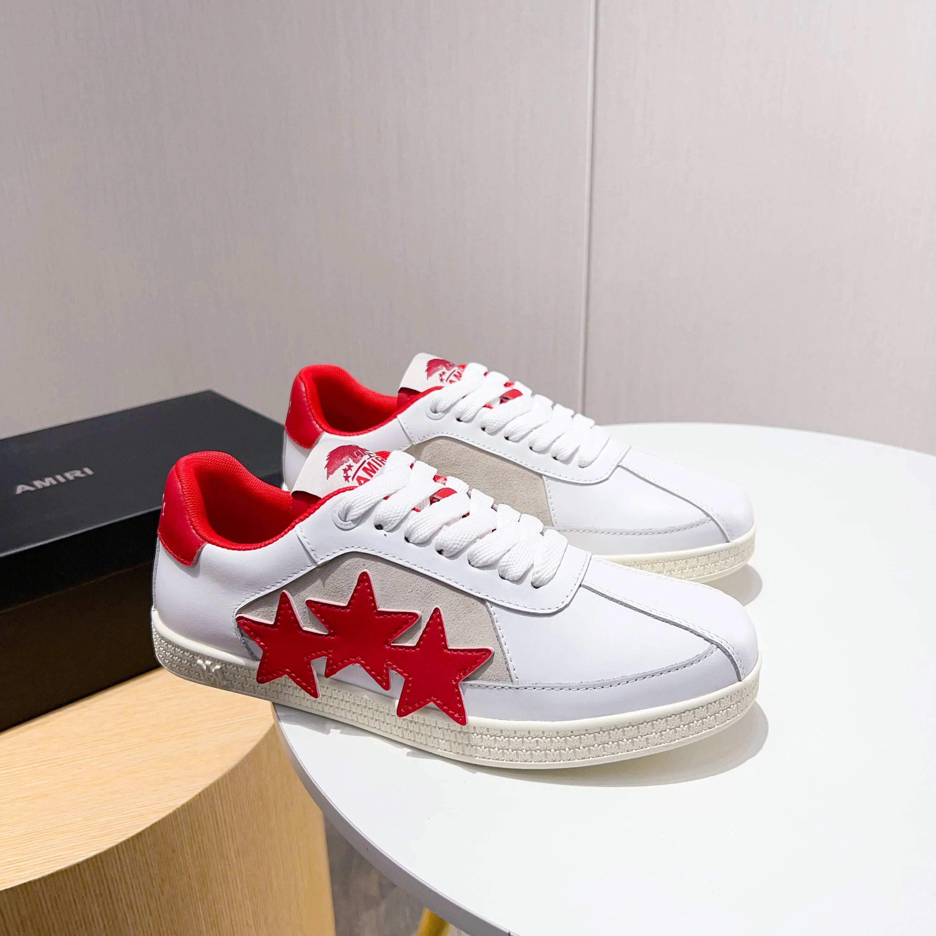 Men's shoes 💰420 [New style] 🌲🌲Balmain - New Amiri trendy shoes, low-top casual sports shoes, the same style as celebrities, made of selected pebbled cowhide and frosted cowhide, original outsole, comfortable on the feet, high-end workmanship, welcome to buy. Size: 39-45 (46 customized)